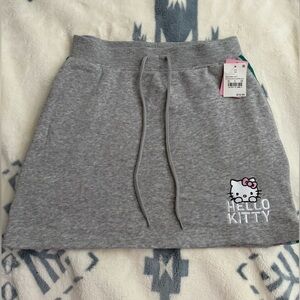 Hello Kitty Gray Skirt with Embroidered Logo